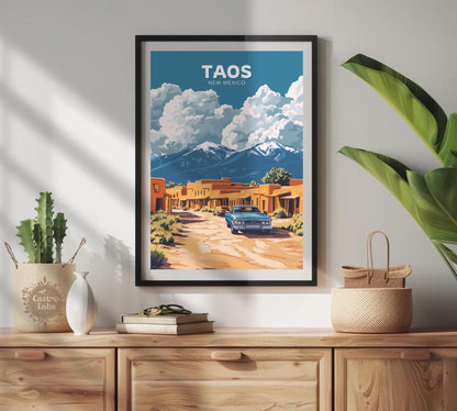 Taos Travel Poster, Taos New Mexico Wall Art, Taos Photo Print, Taos Artwork, Home Décor, New Mexico Poster, Taos Art, New Mexico Wall Art