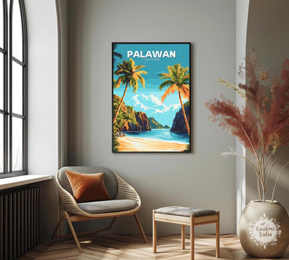 Palawan Poster, Palawan Travel Poster, Palawan Artwork, Home Décor, Palawan Painting, Philippines Poster,, Philippines Wall Art, Palawan