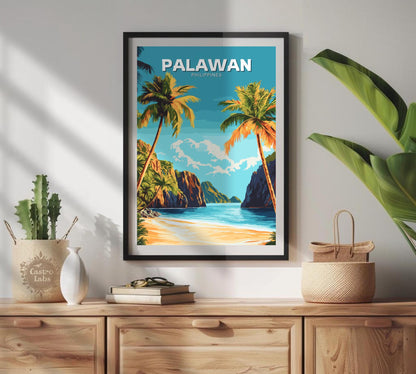 Palawan Poster, Palawan Travel Poster, Palawan Artwork, Home Décor, Palawan Painting, Philippines Poster,, Philippines Wall Art, Palawan