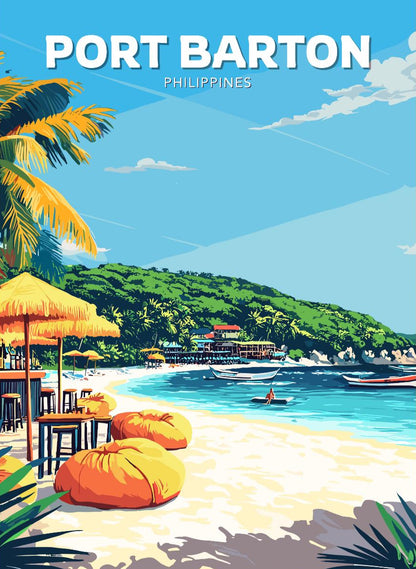 Port Barton Poster, Port Barton Travel Poster, Port Barton Artwork, Home Décor, Philippines Poster, Philippines Wall Art, Palawan