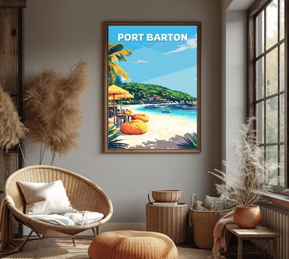 Port Barton Poster, Port Barton Travel Poster, Port Barton Artwork, Home Décor, Philippines Poster, Philippines Wall Art, Palawan