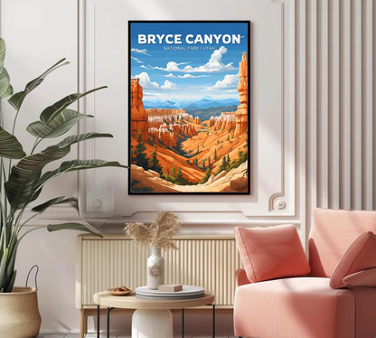 Bryce Canyon Travel Poster, Bryce Canyon Wall Art, Bryce Canyon Print, Bryce Canyon Artwork, Home Décor, Bryce Canyon National Park