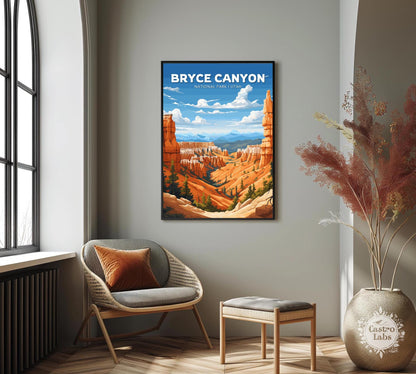 Bryce Canyon Travel Poster, Bryce Canyon Wall Art, Bryce Canyon Print, Bryce Canyon Artwork, Home Décor, Bryce Canyon National Park