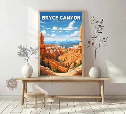 Bryce Canyon Travel Poster, Bryce Canyon Wall Art, Bryce Canyon Print, Bryce Canyon Artwork, Home Décor, Bryce Canyon National Park