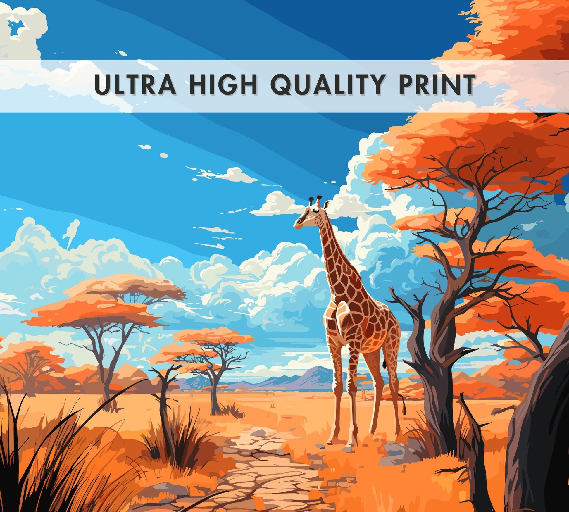 Etosha Travel Poster, Etosha National Park Poster, Etosha Park, Namibia National Park Poster, Home Décor, Namibia Poster, Etosha Namibia Art