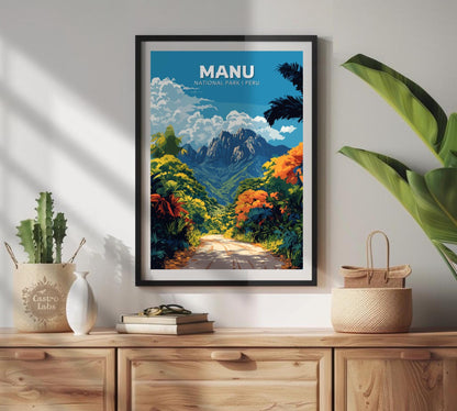 Manu Travel Poster, Parque Nacional del Manu Poster, Manu National park, Peru Poster, Home Décor, Peru National park, National park poster