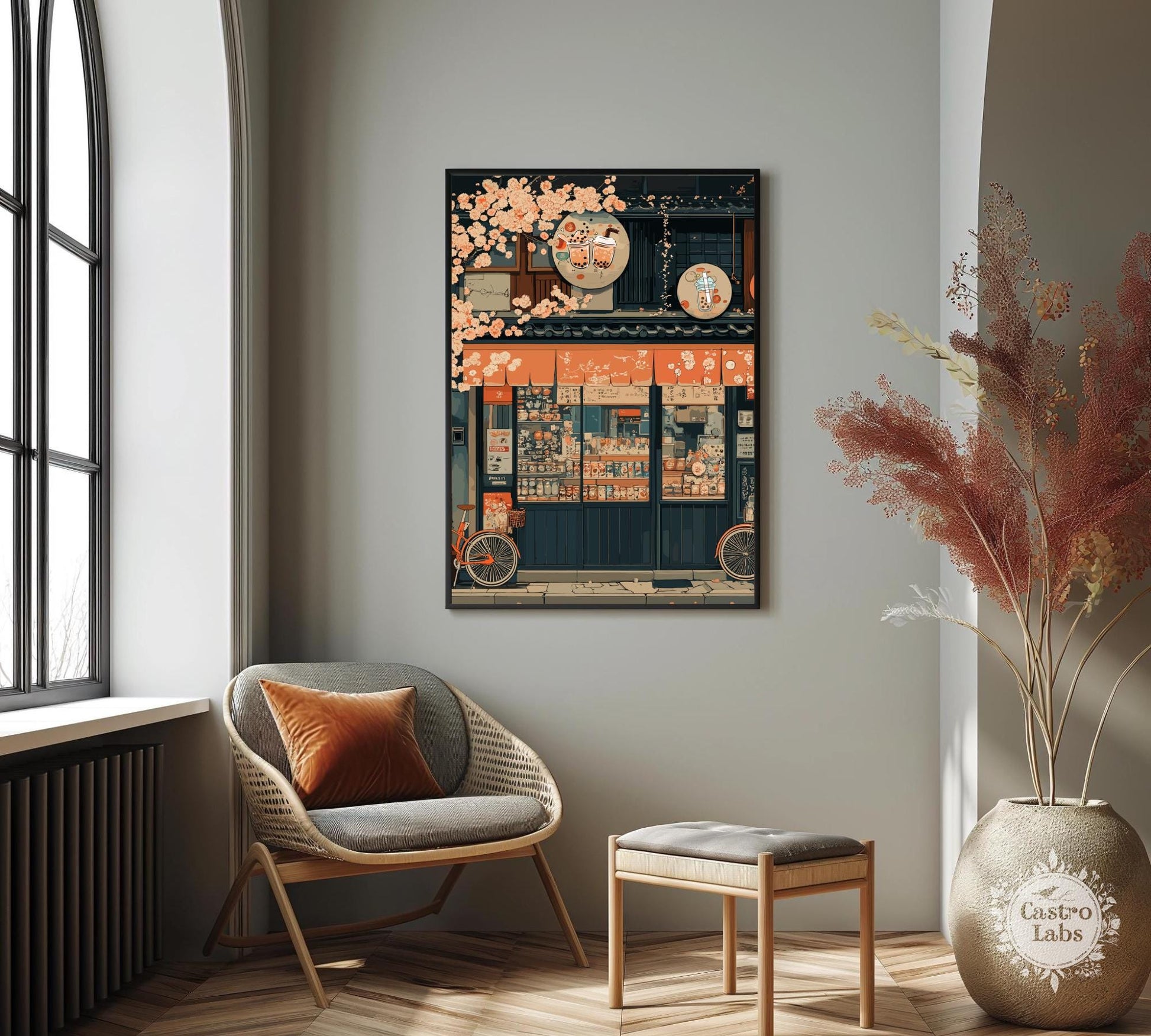 Bubble Tea Shop Poster,  Bubble Tea Shop Japan Print, Bubble Tea Shop Tokyo, Bubble Tea Poster, Home Décor, Boba Tea Art, Japanese Boba Poster, Bubble Tea Shop Art
