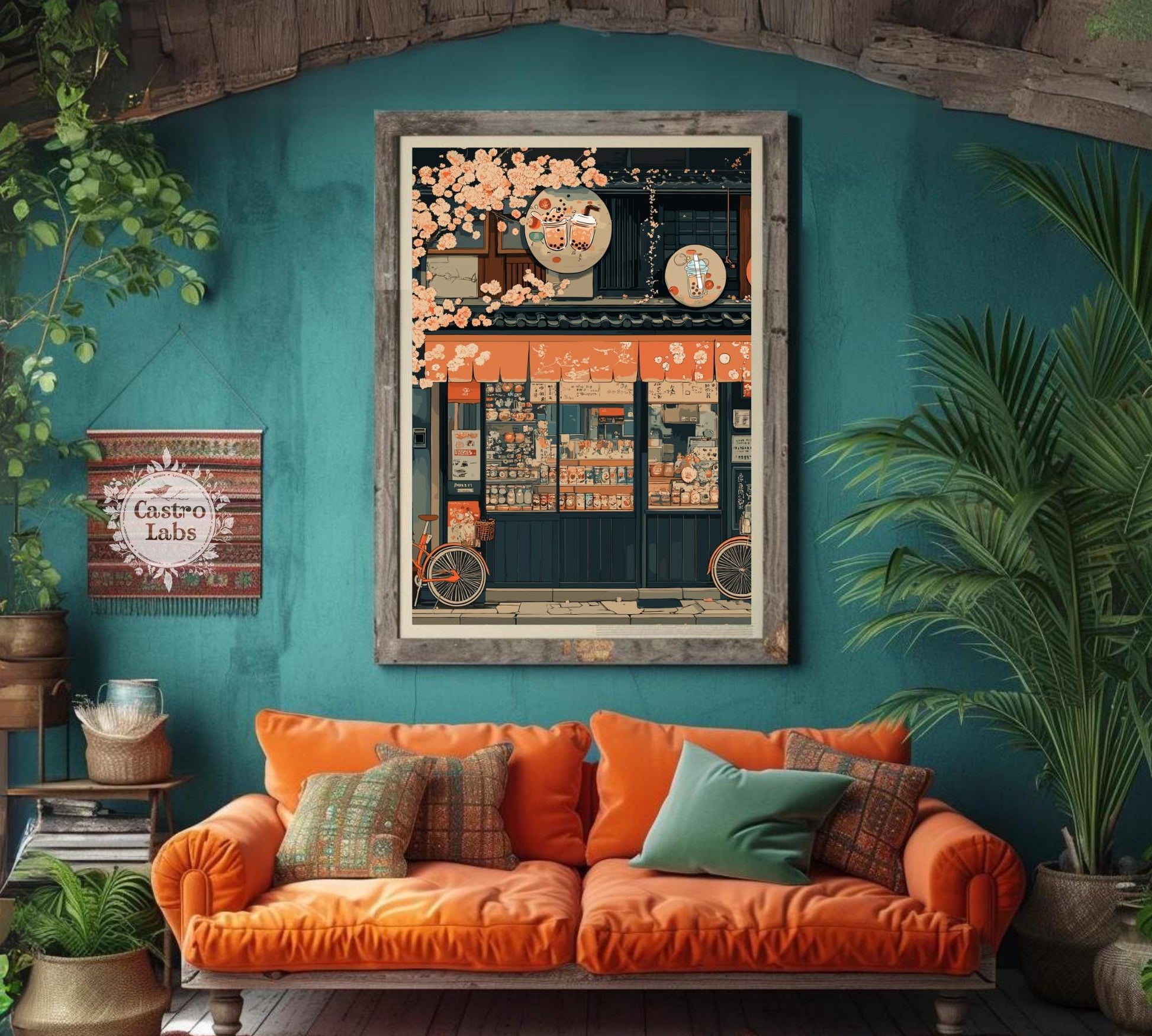 Bubble Tea Shop Poster,  Bubble Tea Shop Japan Print, Bubble Tea Shop Tokyo, Bubble Tea Poster, Home Décor, Boba Tea Art, Japanese Boba Poster, Bubble Tea Shop Art