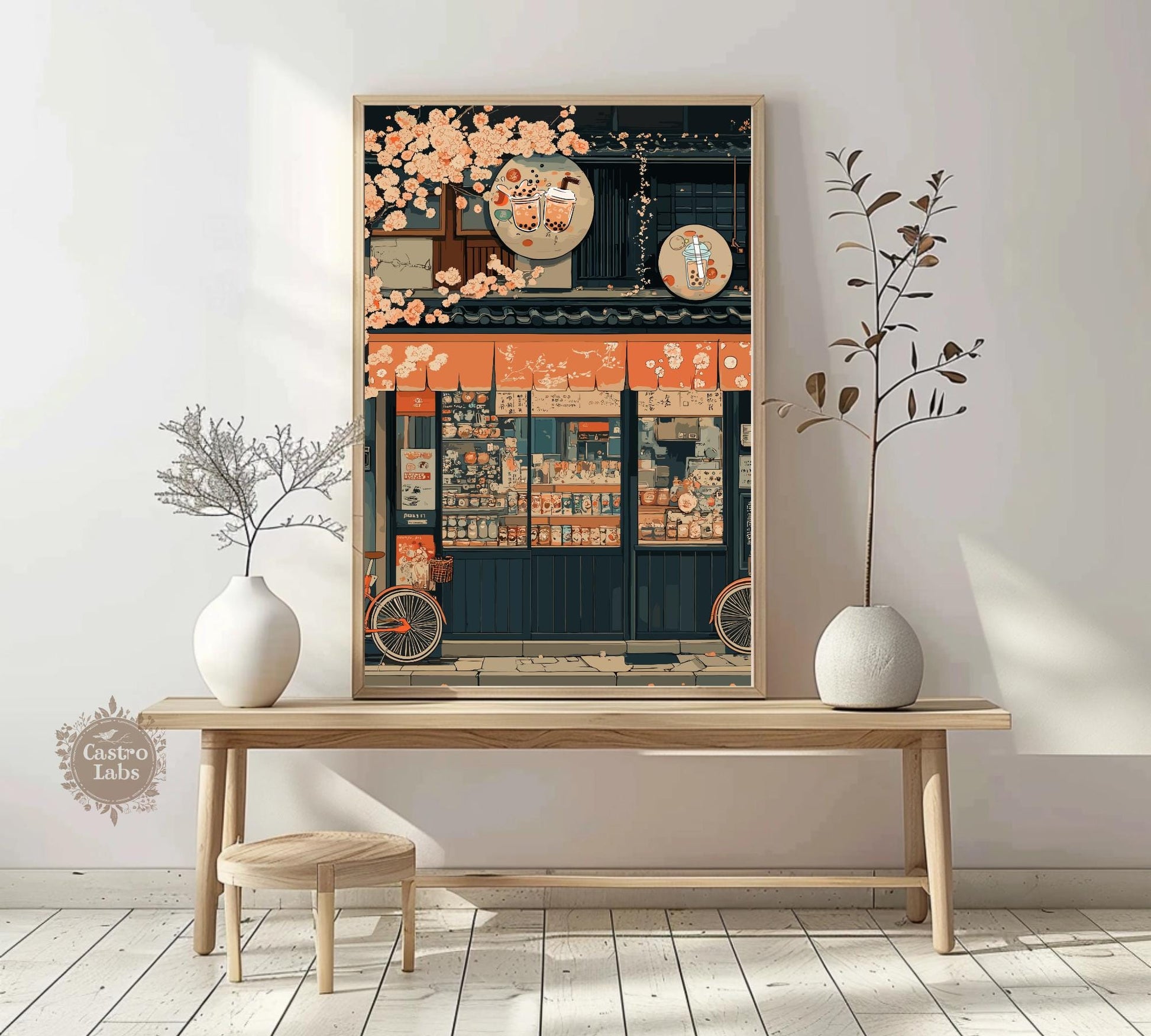 Bubble Tea Shop Poster,  Bubble Tea Shop Japan Print, Bubble Tea Shop Tokyo, Bubble Tea Poster, Home Décor, Boba Tea Art, Japanese Boba Poster, Bubble Tea Shop Art