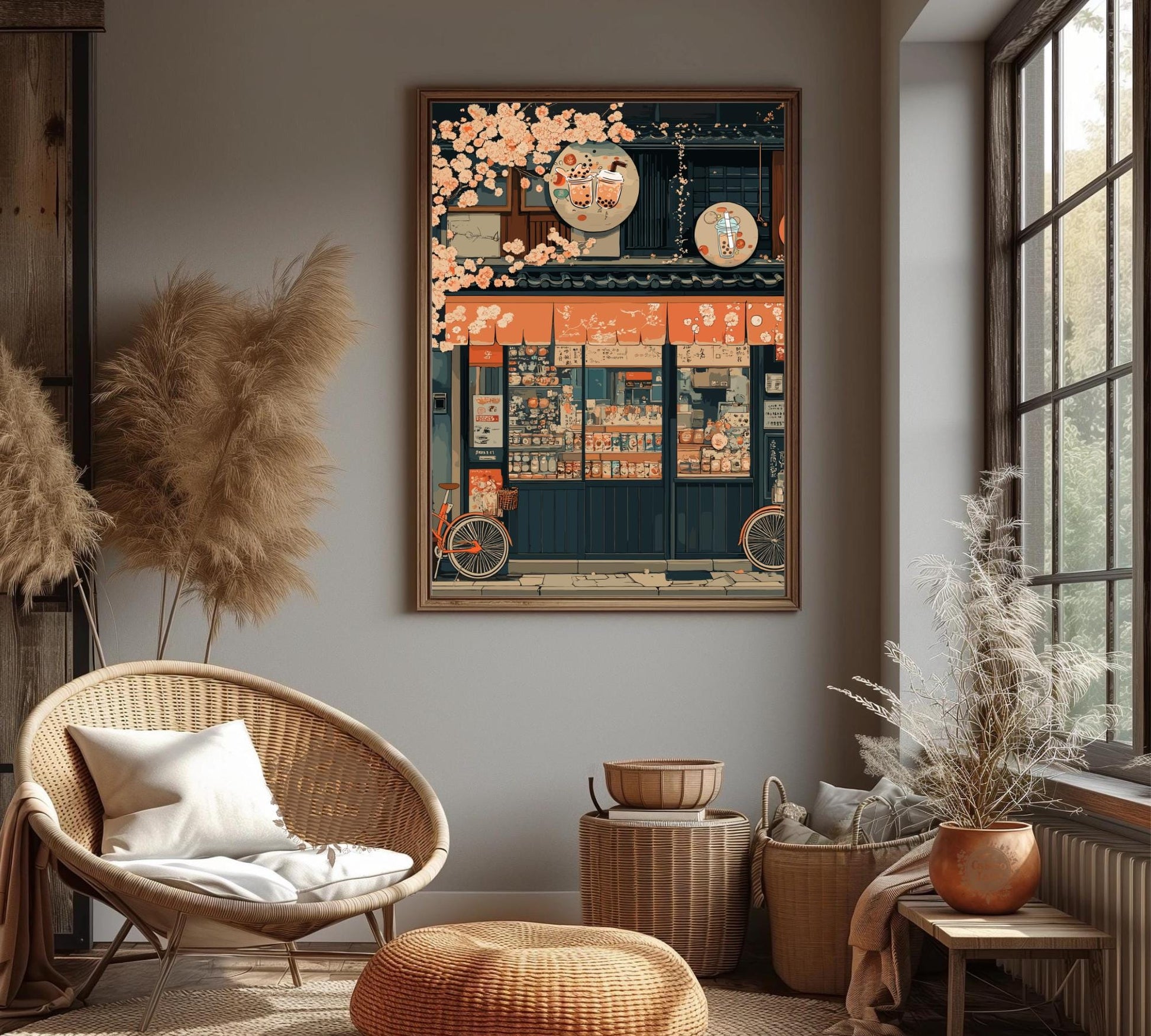 Bubble Tea Shop Poster,  Bubble Tea Shop Japan Print, Bubble Tea Shop Tokyo, Bubble Tea Poster, Home Décor, Boba Tea Art, Japanese Boba Poster, Bubble Tea Shop Art