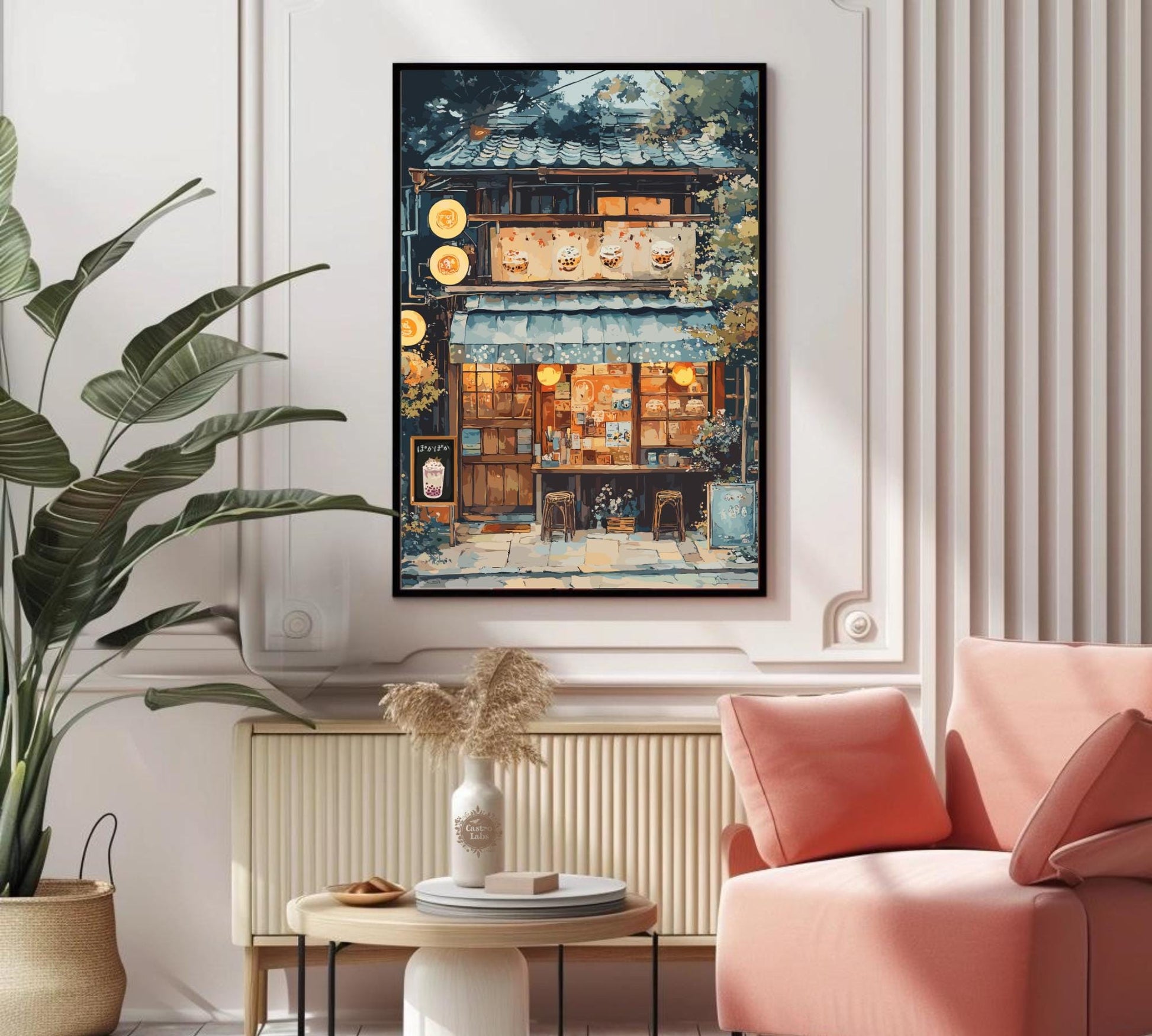 Bubble Tea Shop Print,  Bubble Tea Shop Japan Poster, Bubble Tea Shop Tokyo, Bubble Tea Art, Home Décor, Boba Tea Art, Japanese Boba Poster, Bubble Tea Shop Art