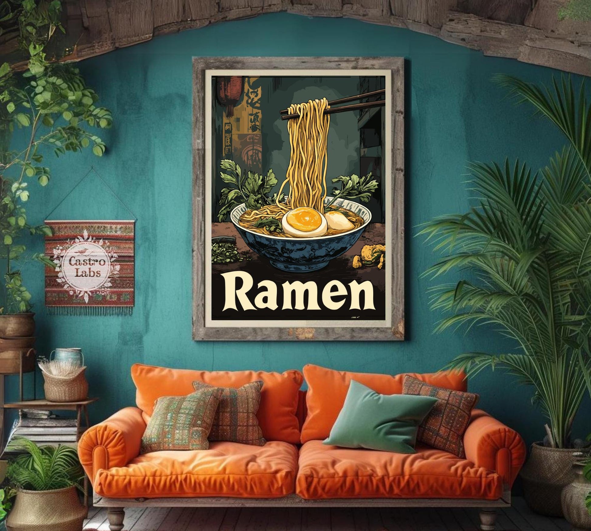 Ramen Print,  Ramen Poster, Noodles Poster, Ramen Noodles Poster, Home Décor, Spicy Noodles Art, Cup Ramen Print, Ramen Bowl Poster