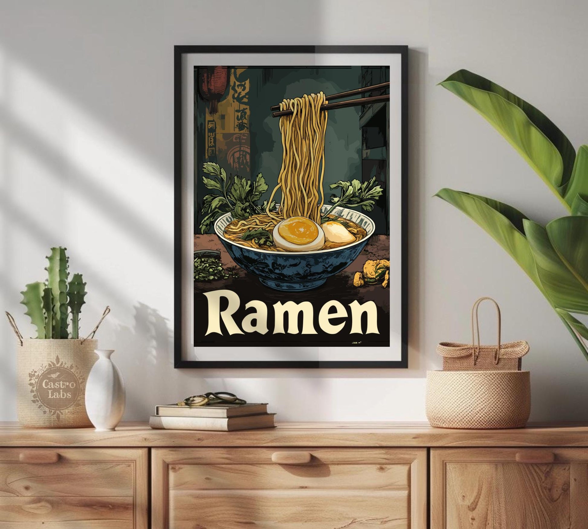 Ramen Print,  Ramen Poster, Noodles Poster, Ramen Noodles Poster, Home Décor, Spicy Noodles Art, Cup Ramen Print, Ramen Bowl Poster