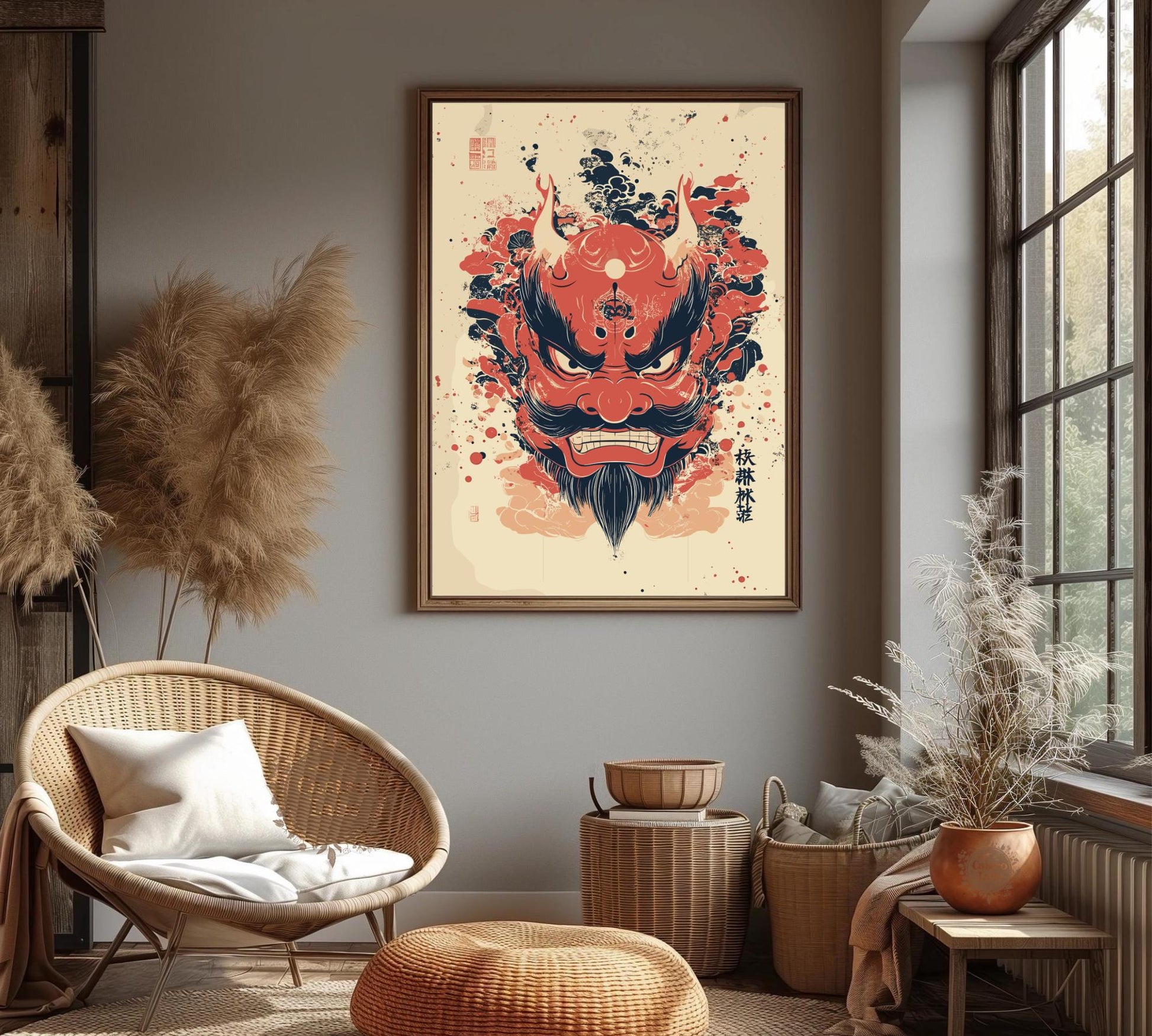 Tengu Poster,  Tengu Print, Tengu Japan, Japan Poster, Home Décor, Shinto Poster, Yokai Poster, Yokai Art, Kitsune Yokai Poster