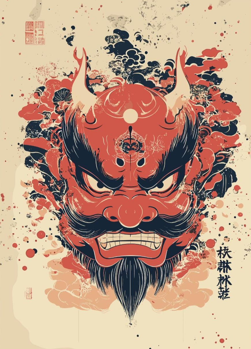 Tengu Poster,  Tengu Print, Tengu Japan, Japan Poster, Home Décor, Shinto Poster, Yokai Poster, Yokai Art, Kitsune Yokai Poster