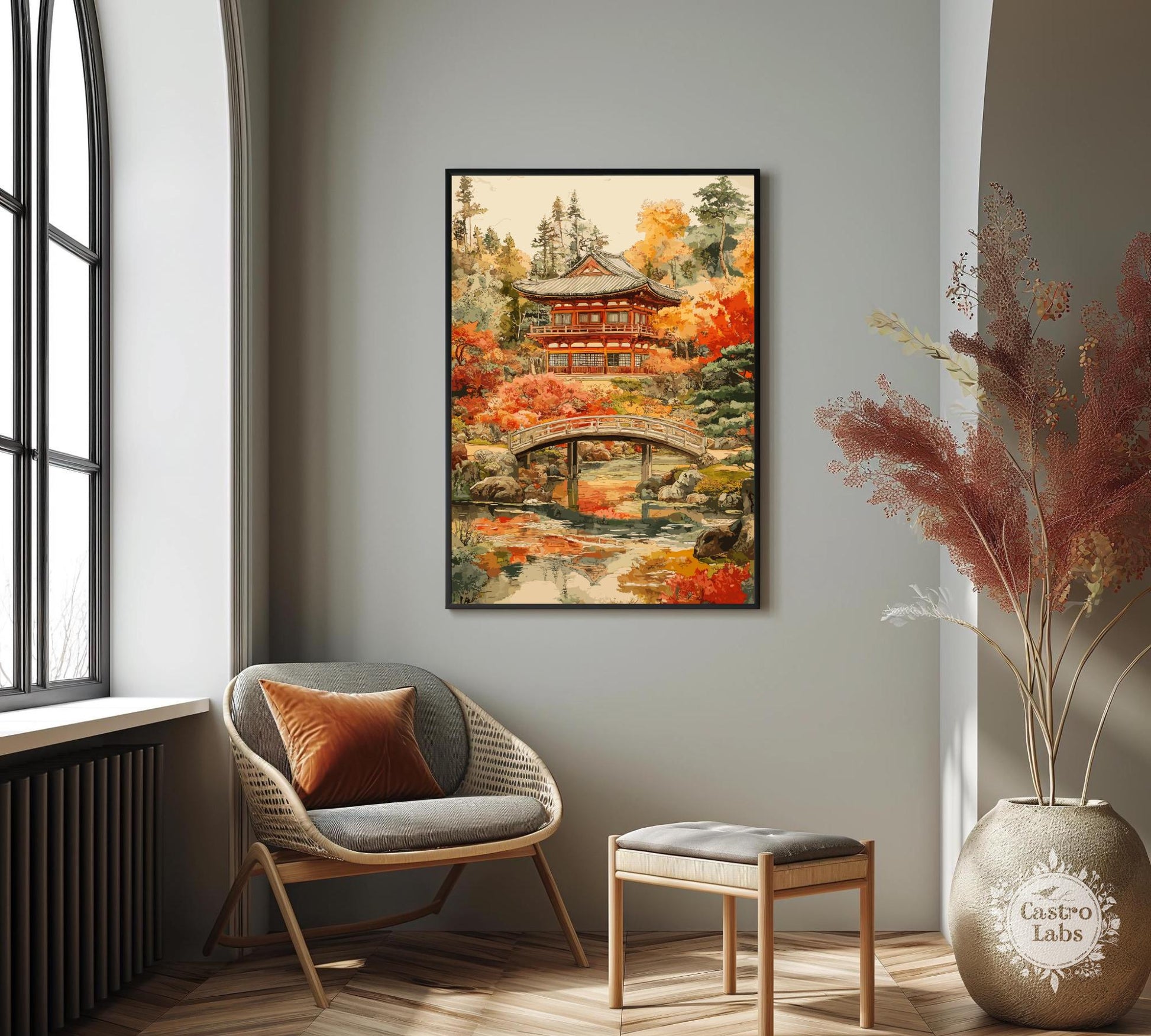 Japanese Tea Garden Poster,  Tea Garden Art, Japan Poster, Home Décor, Japan Art, Japanese Garden Art, Golden Gate Park, Japanese Tea Garden