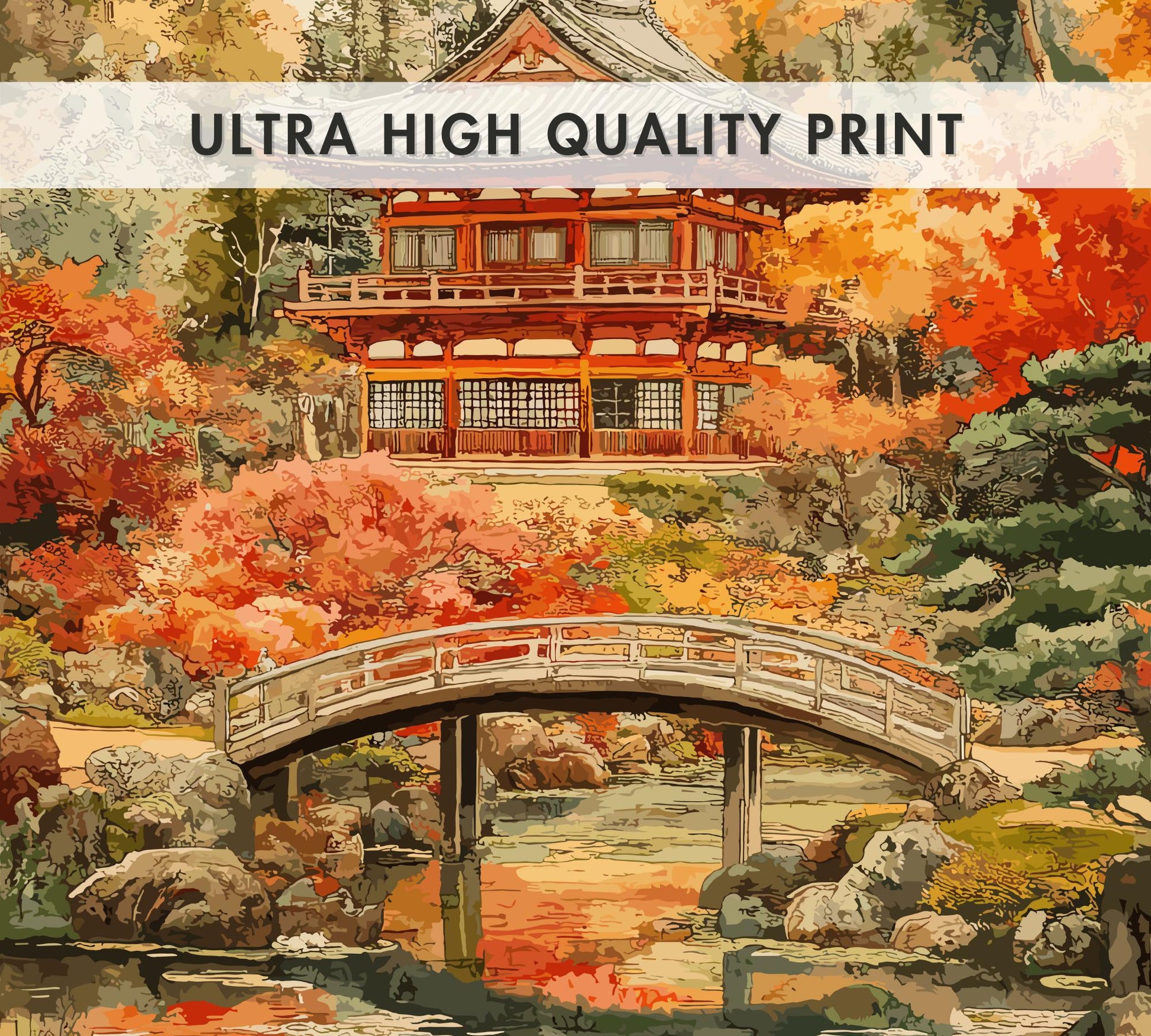 Japanese Tea Garden Poster,  Tea Garden Art, Japan Poster, Home Décor, Japan Art, Japanese Garden Art, Golden Gate Park, Japanese Tea Garden