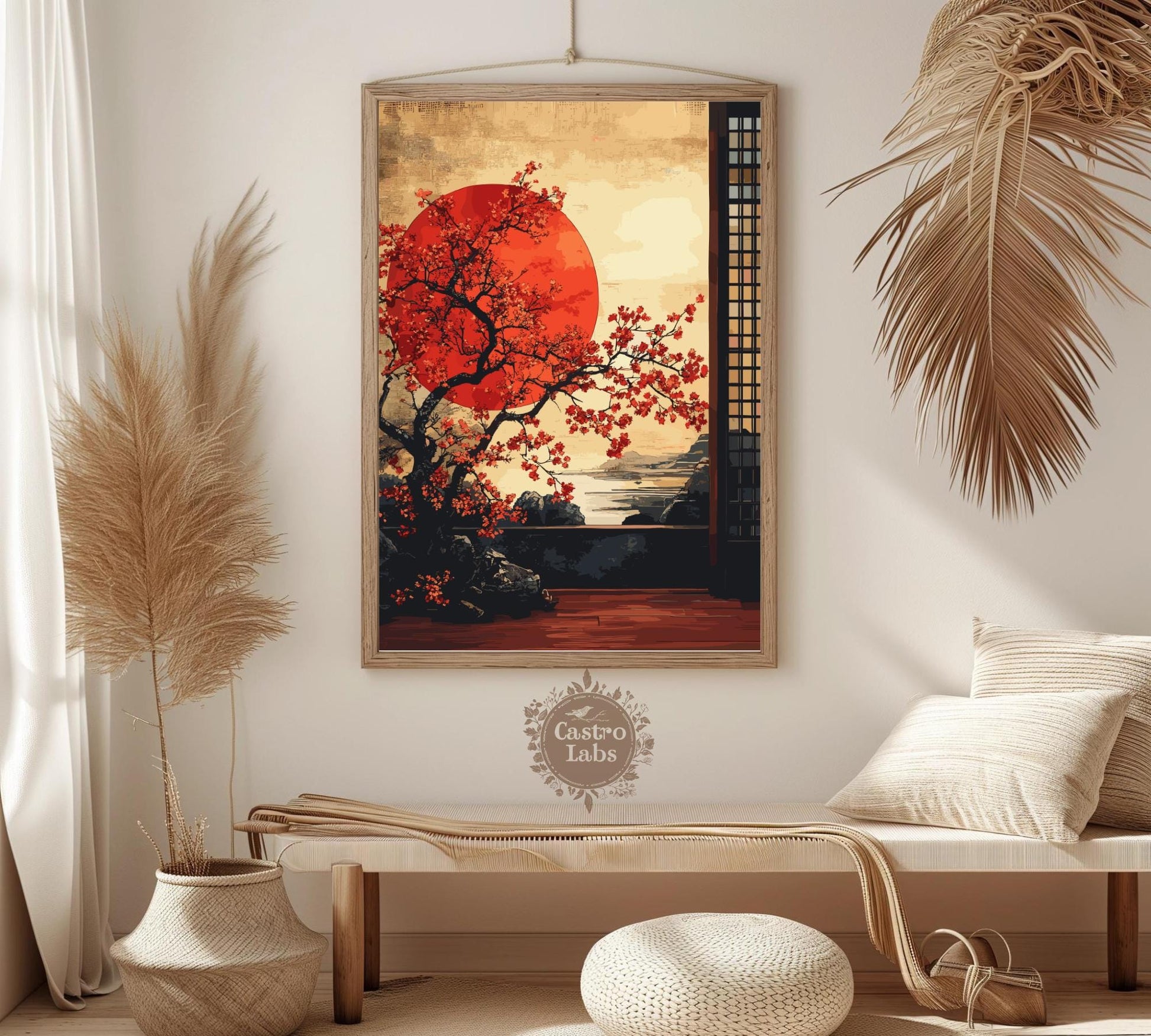 Zen Garden Poster,  Zen Garden Print, Japanese Garden Poster, Japanese dry garden Print, Home Décor, Japanese rock garden Poster, Zen Garden, Japandi