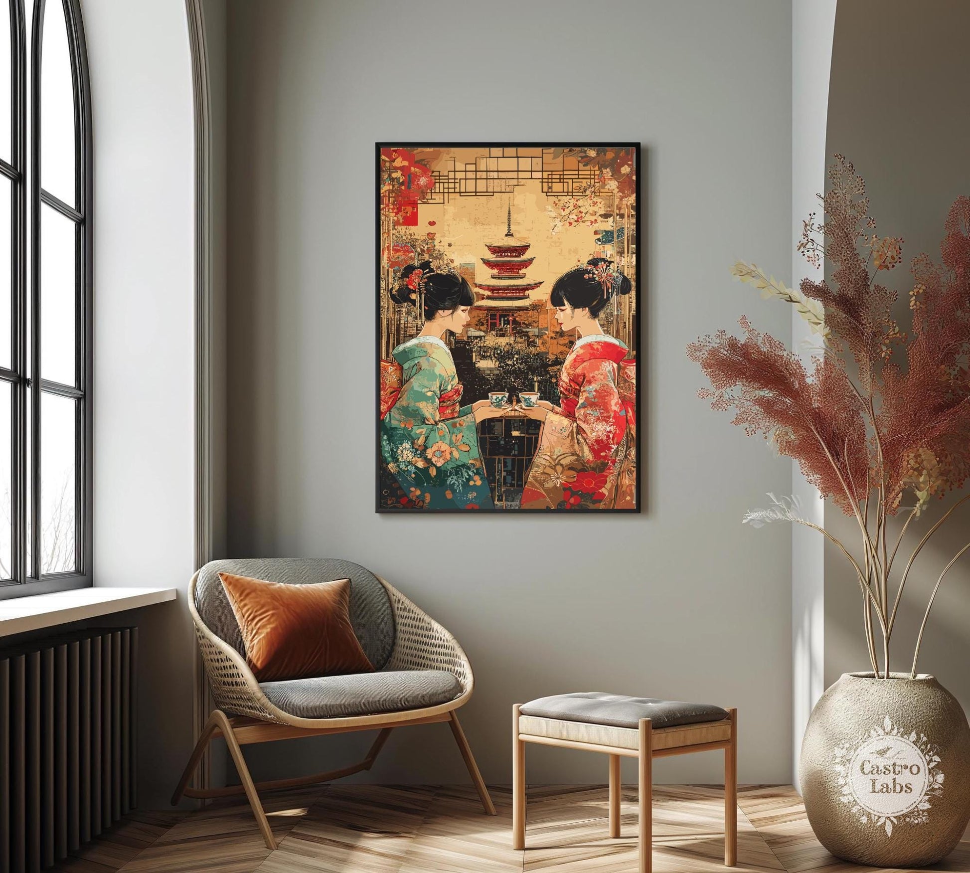 Japanese Tea Ceremony Print, Tea Ceremony Japan Print, Chado Print, Chanoyu Print, Home Décor, Matcha Tea Print, Zen Tea Ceremony Poster