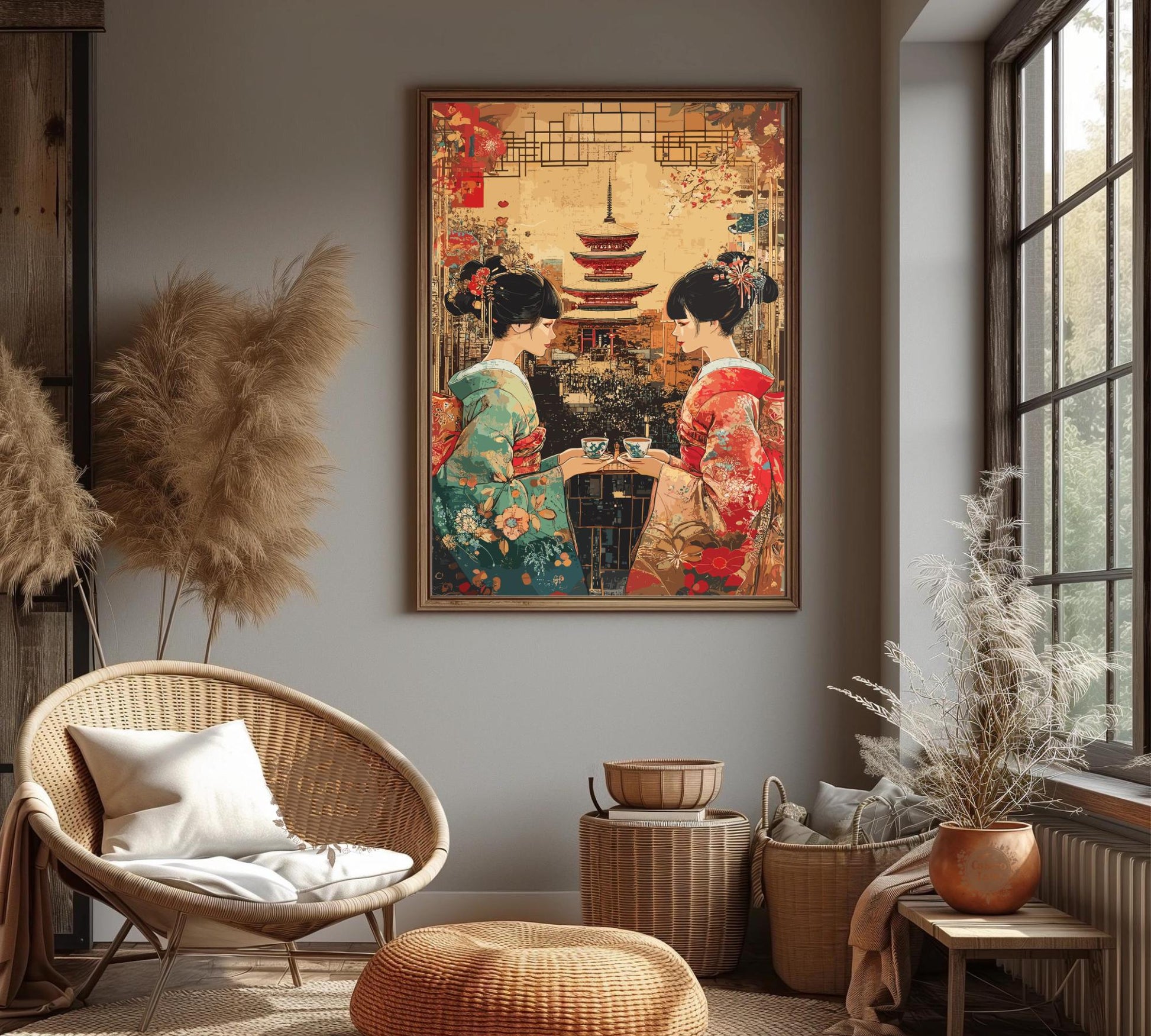 Japanese Tea Ceremony Print, Tea Ceremony Japan Print, Chado Print, Chanoyu Print, Home Décor, Matcha Tea Print, Zen Tea Ceremony Poster