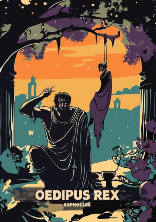 Oedipus Rex Poster, Oedipus Tyrannus Poster, Greek Mythology, Oedipus the King Poster, Ancient Greek Art, Athenian tragedy by Sophocles Art