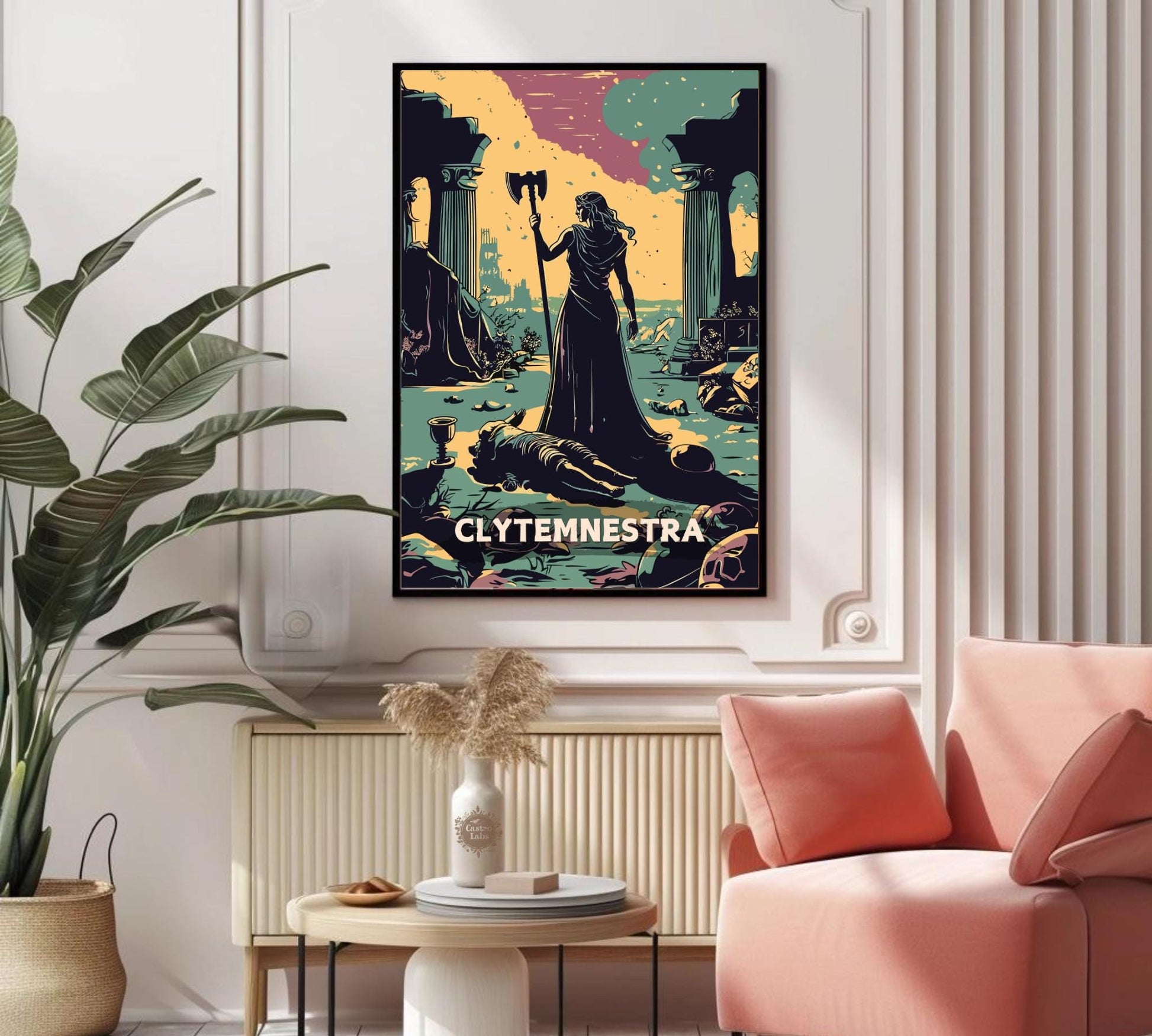 Clytemnestra Poster, Clytemnestra Wall Art, Greek Mythology, Ancient Greek Art, Greek Tragedy, Agamemnon, Helen of Sparta, Clytemnestra Print