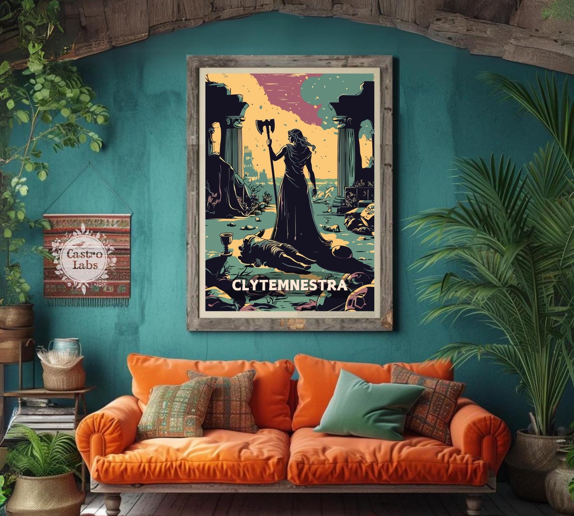 Clytemnestra Poster, Clytemnestra Wall Art, Greek Mythology, Ancient Greek Art, Greek Tragedy, Agamemnon, Helen of Sparta, Clytemnestra Print