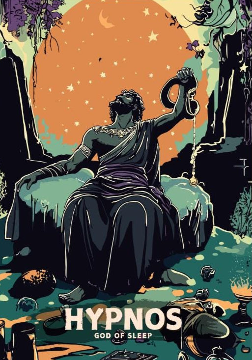 Hypnos God Poster, Greek God Hypnos, God of Sleep, Sleeping Gods, Greek Mythology, Ancient Greek Art, Olympian Gods Fineart, Hypnos Poster