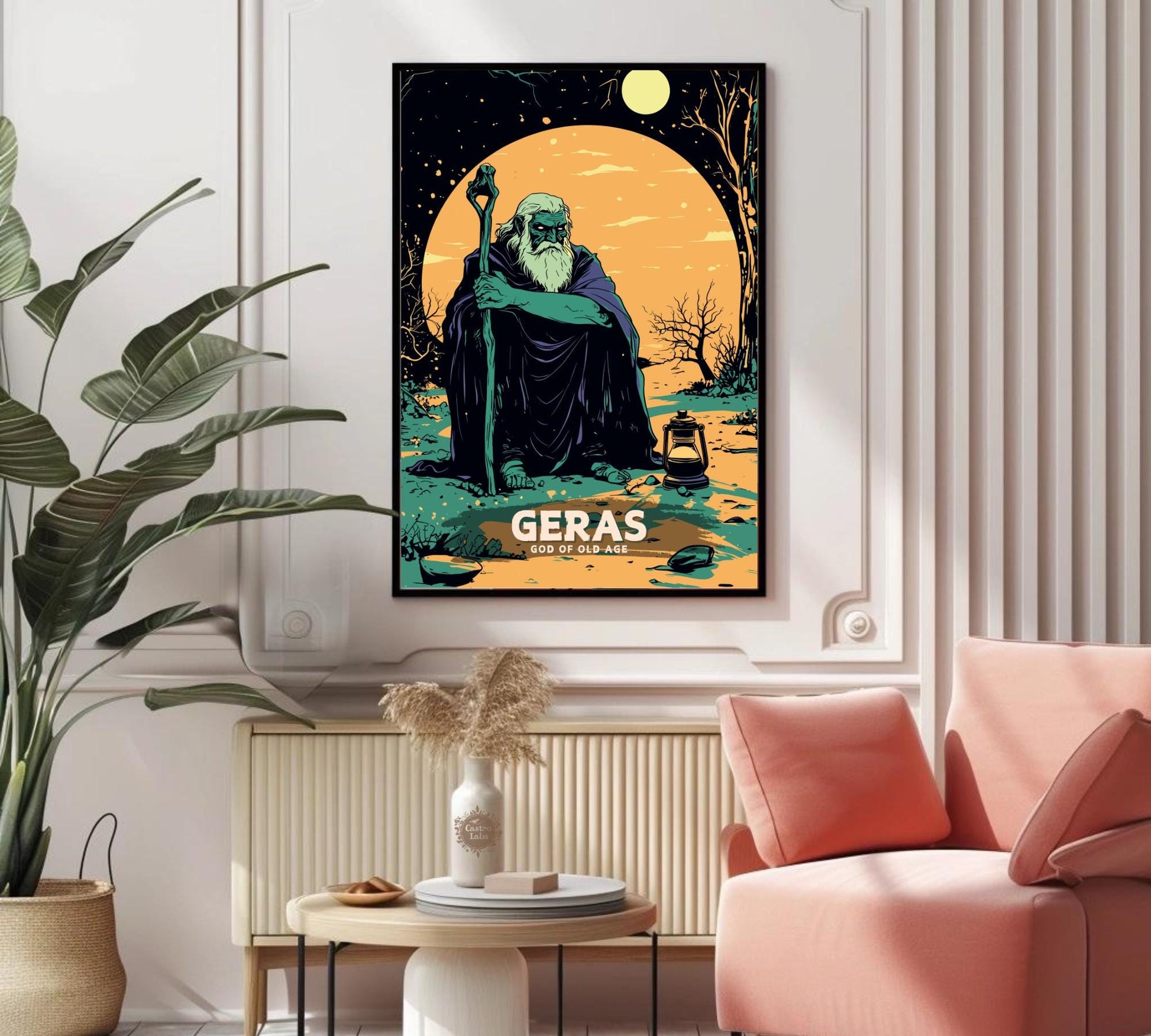 Geras God Poster, Greek God Geras, God of Old Age, Greek Mythology, Ancient Greek Art, Geras God Artwork, Hellenism, Age of mythology,