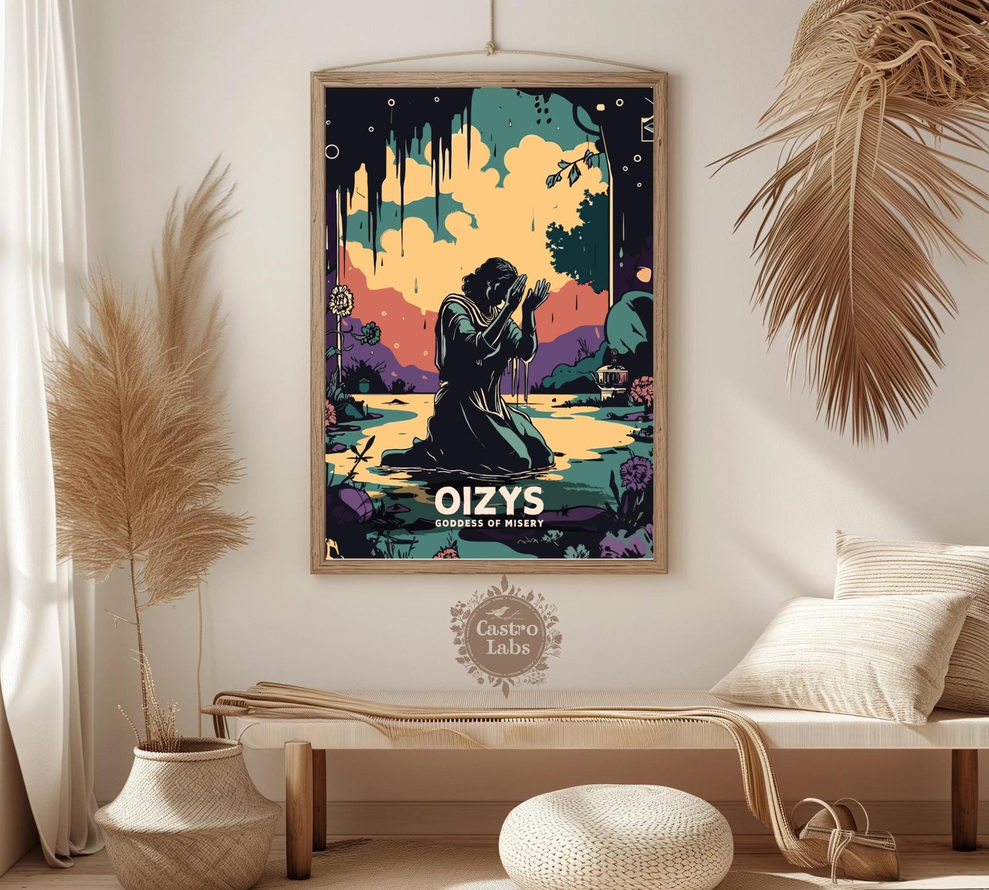 Oizys Goddess, Goddess of misery, Fineart, Greek Mythology Oizys Print, Greek Goddess, Ancient Greek Art