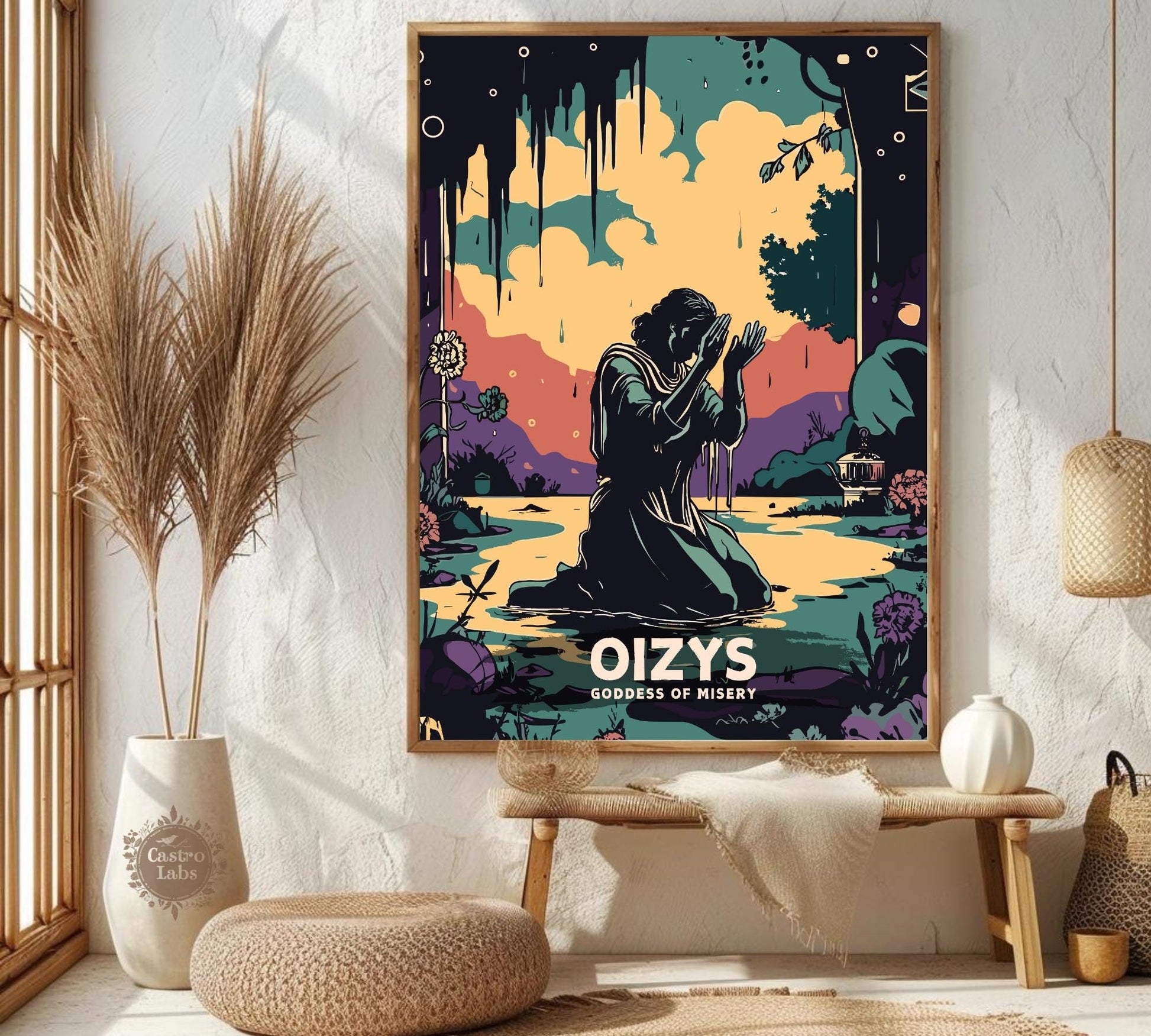 Oizys Goddess, Goddess of misery, Fineart, Greek Mythology Oizys Print, Greek Goddess, Ancient Greek Art