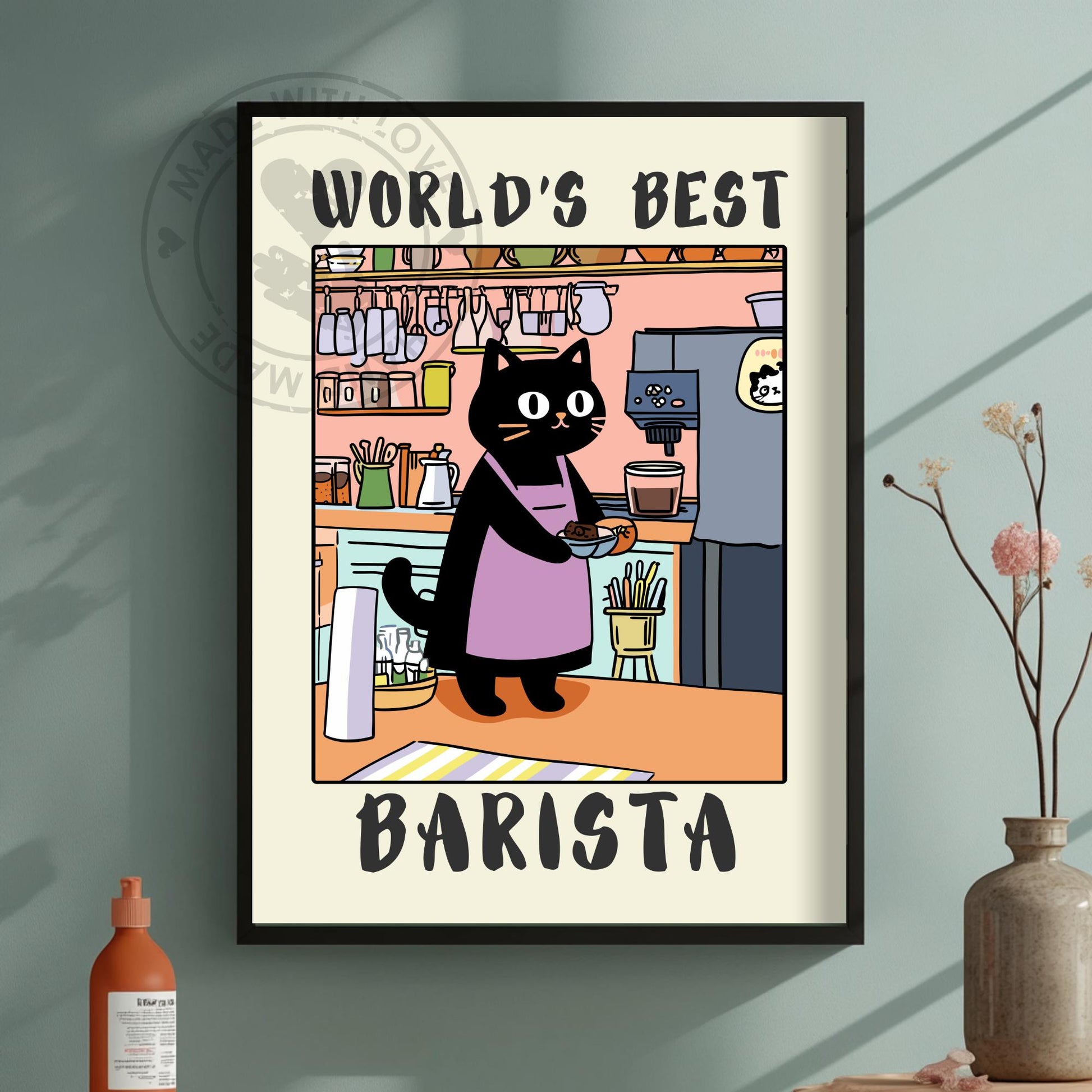 Barista Poster, World&#39;s Best Barista Print