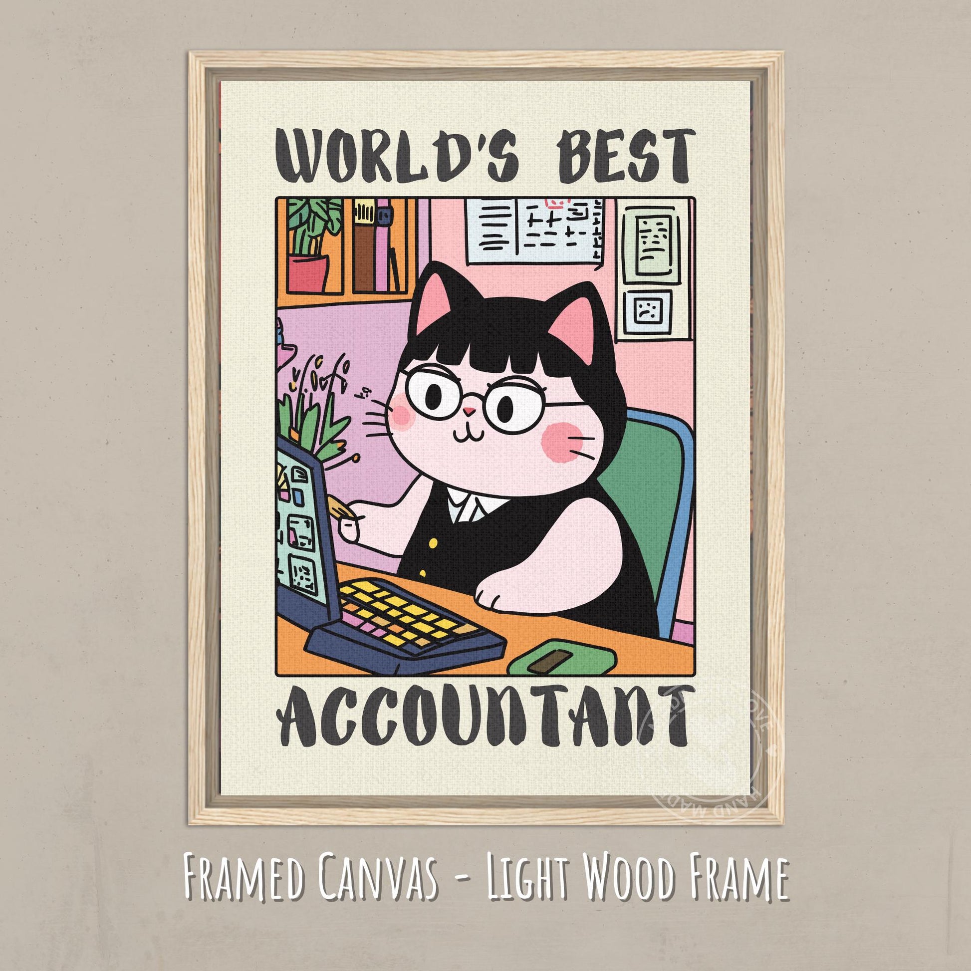 Funny Print, Gift ideas For Accountant - Light Frame Canvas