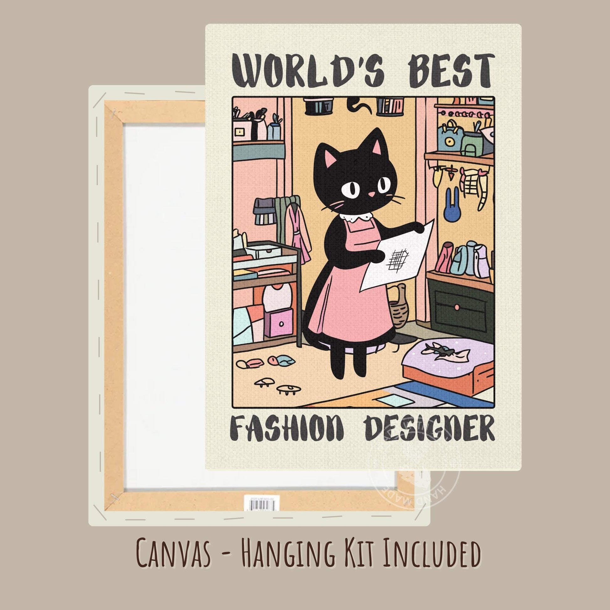 Fashion Designer Poster on canvas