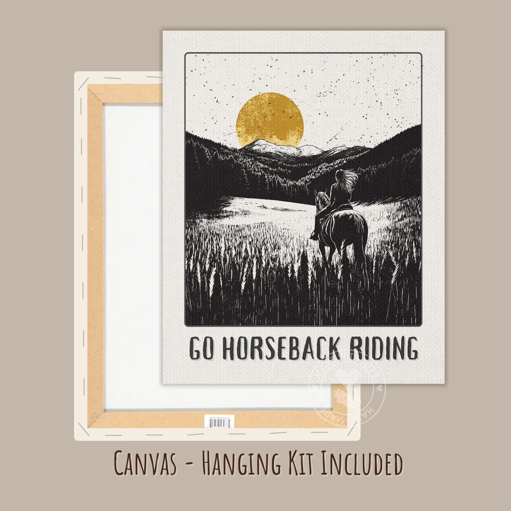 Go Horse Back Riding Poster - Canvas