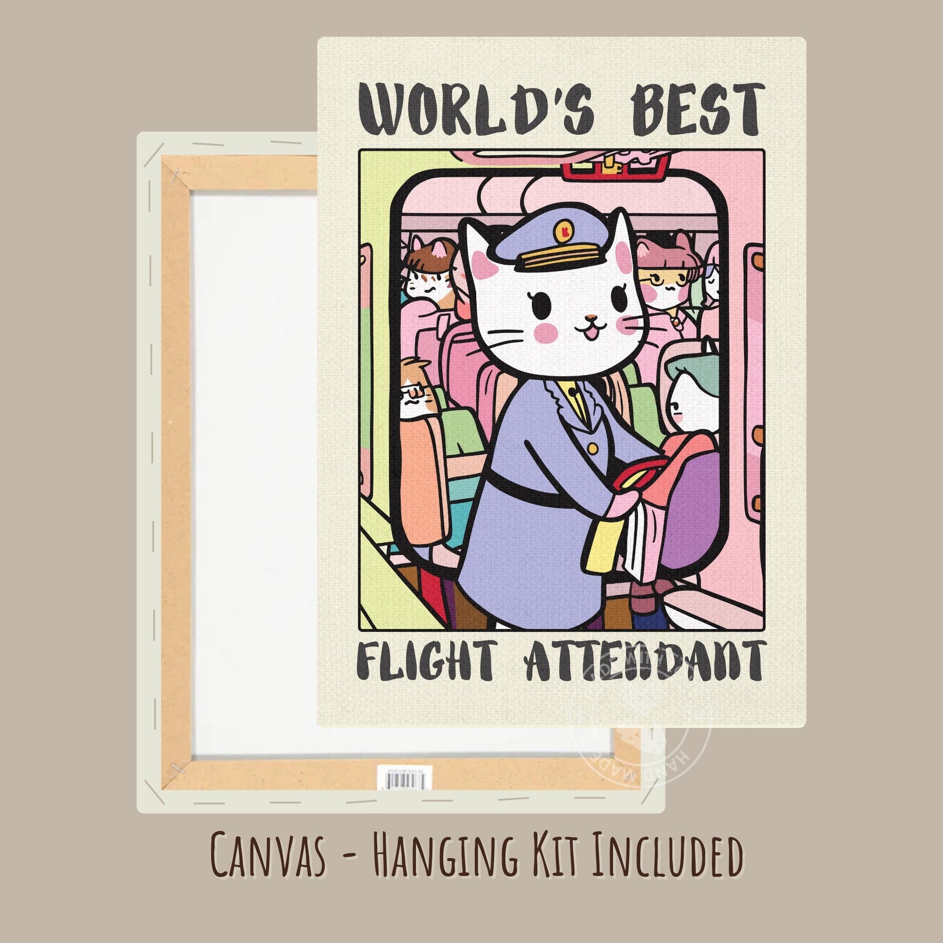 Flight attendant Poster on canvas
