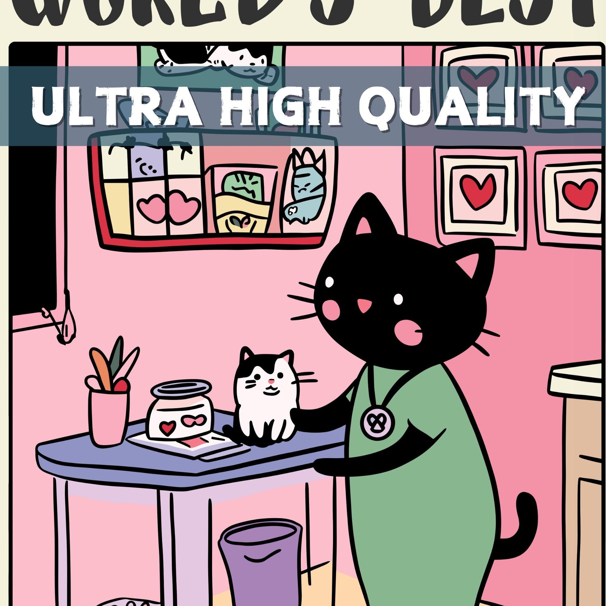World&#39;s best Veterinarian Print - Zoomed In