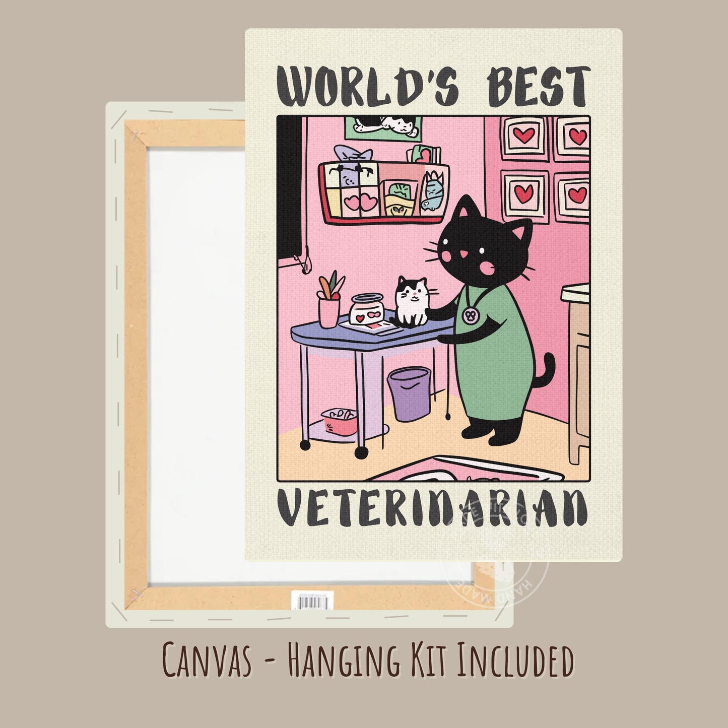 World&#39;s best Veterinarian Print - Canvas