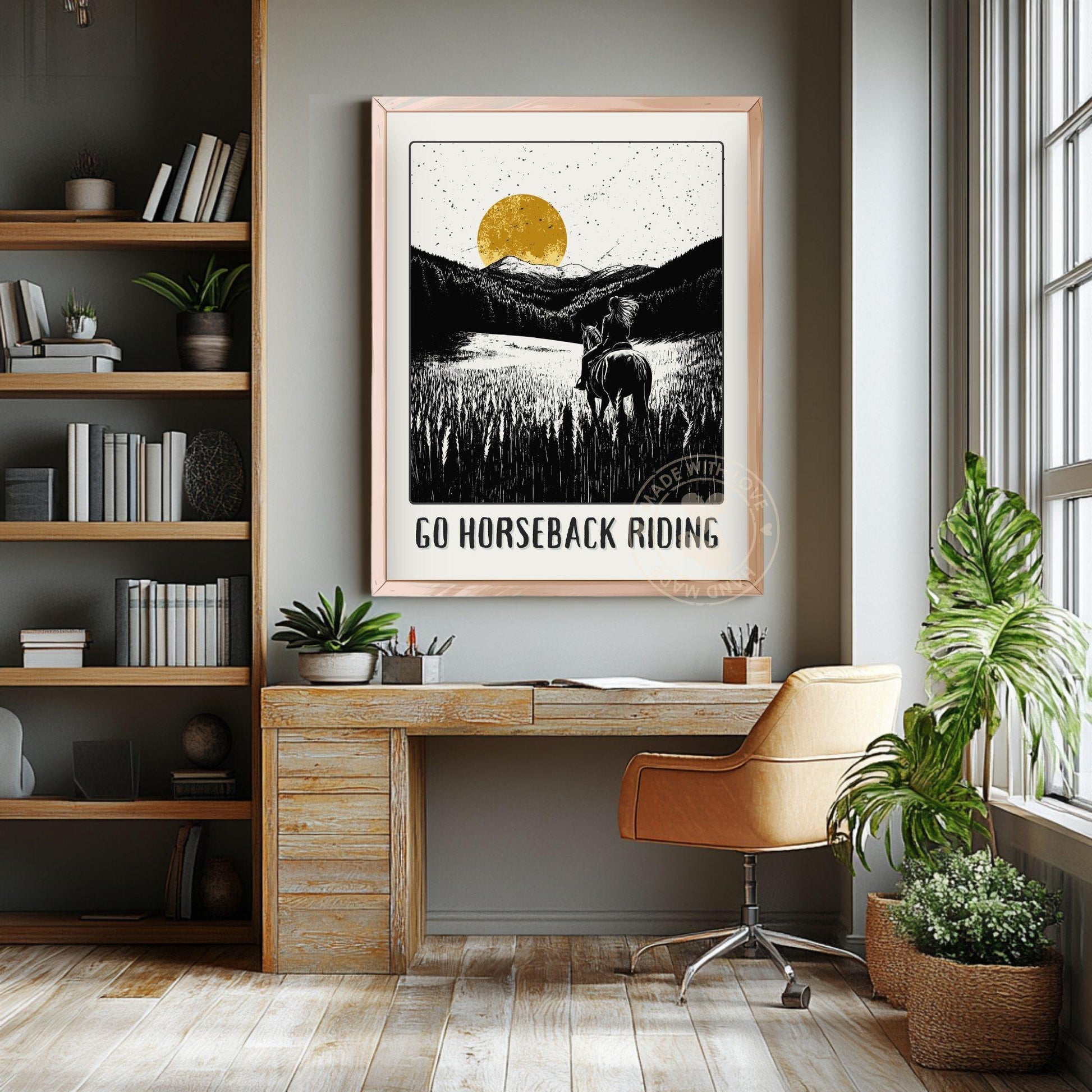 Go Horse Back Riding Poster - Living room