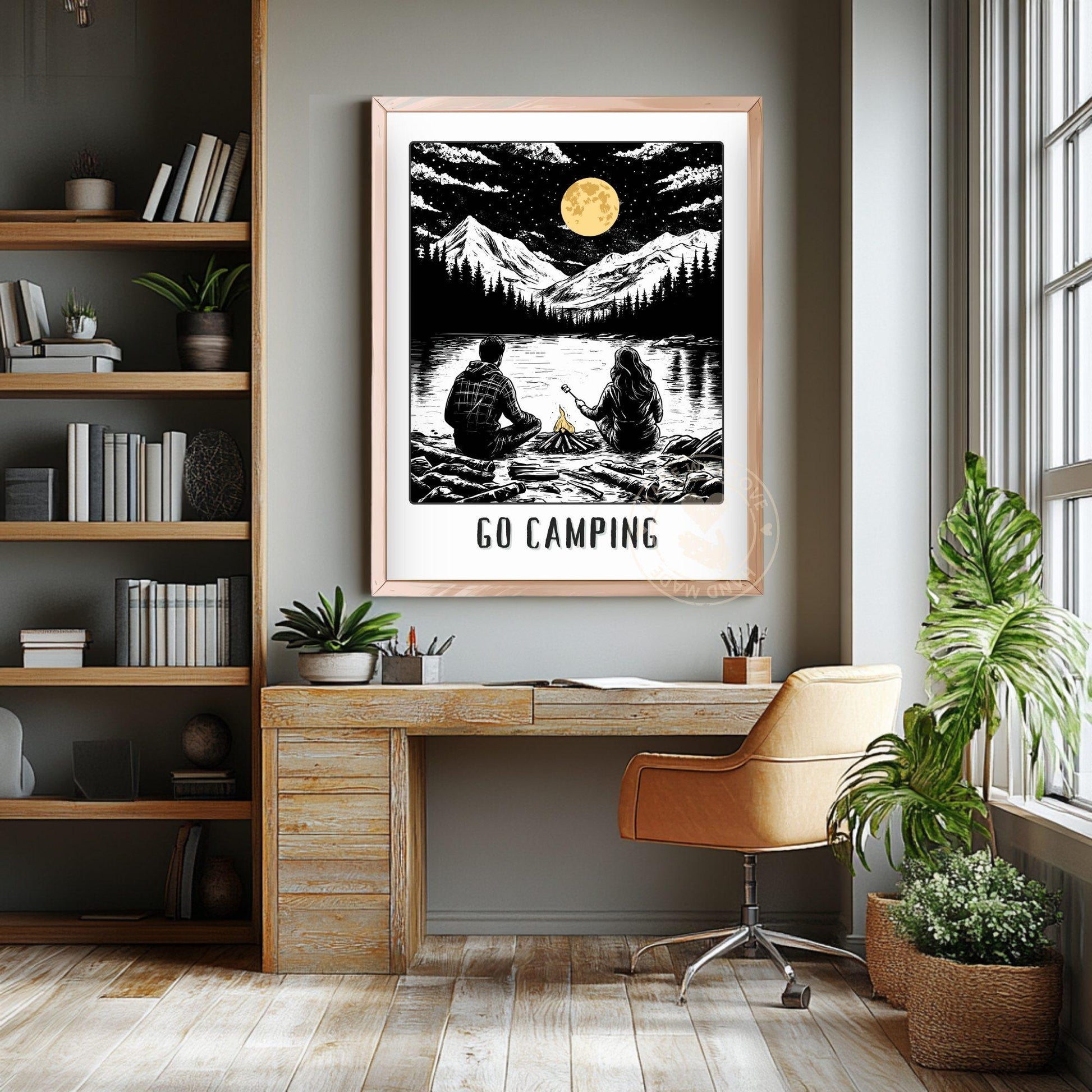 Go Camping Poster - Living room