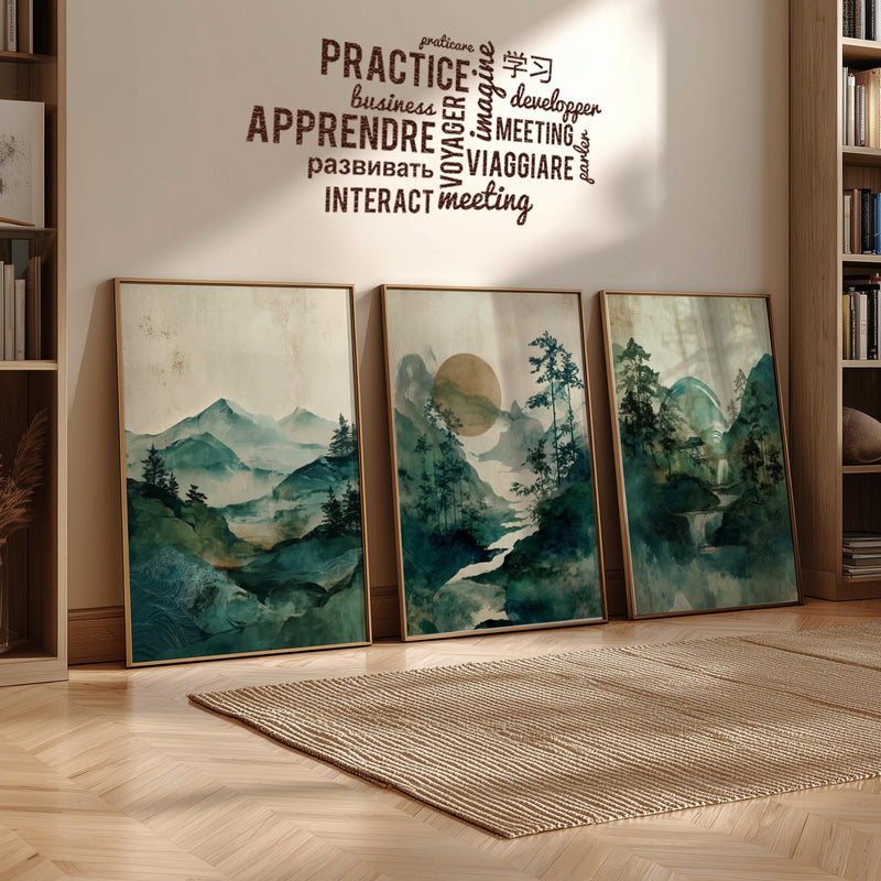 Set of 3 Forest Wall Art Prints