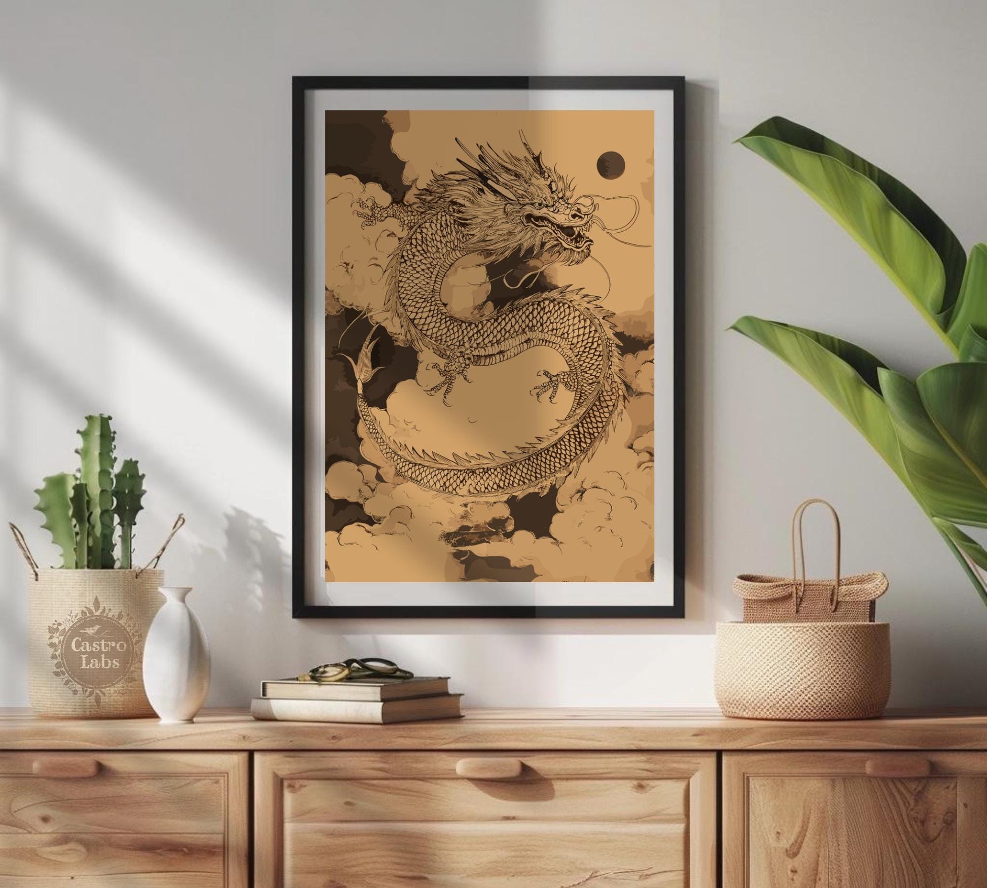 japanese dragon poster