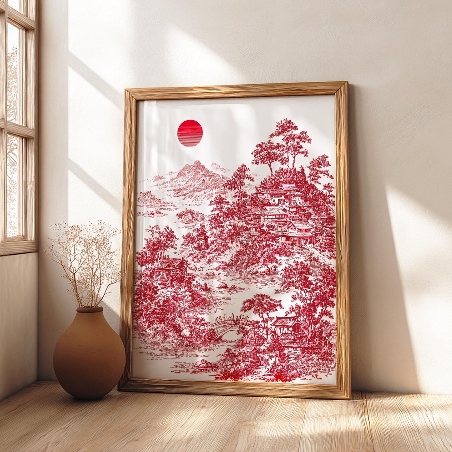 Monochromatic Japanese Art Print