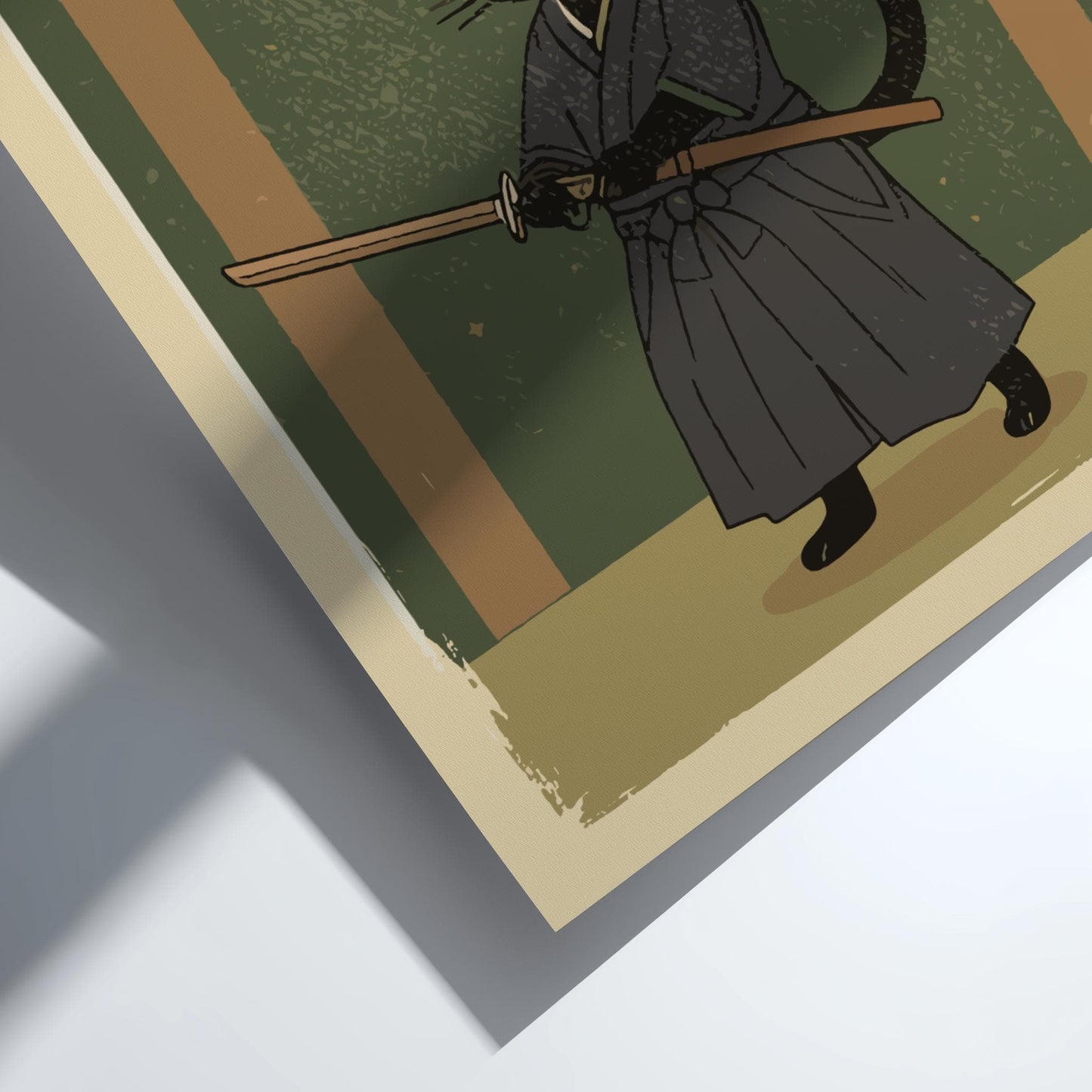 Samurai Cat with Lanterns Print