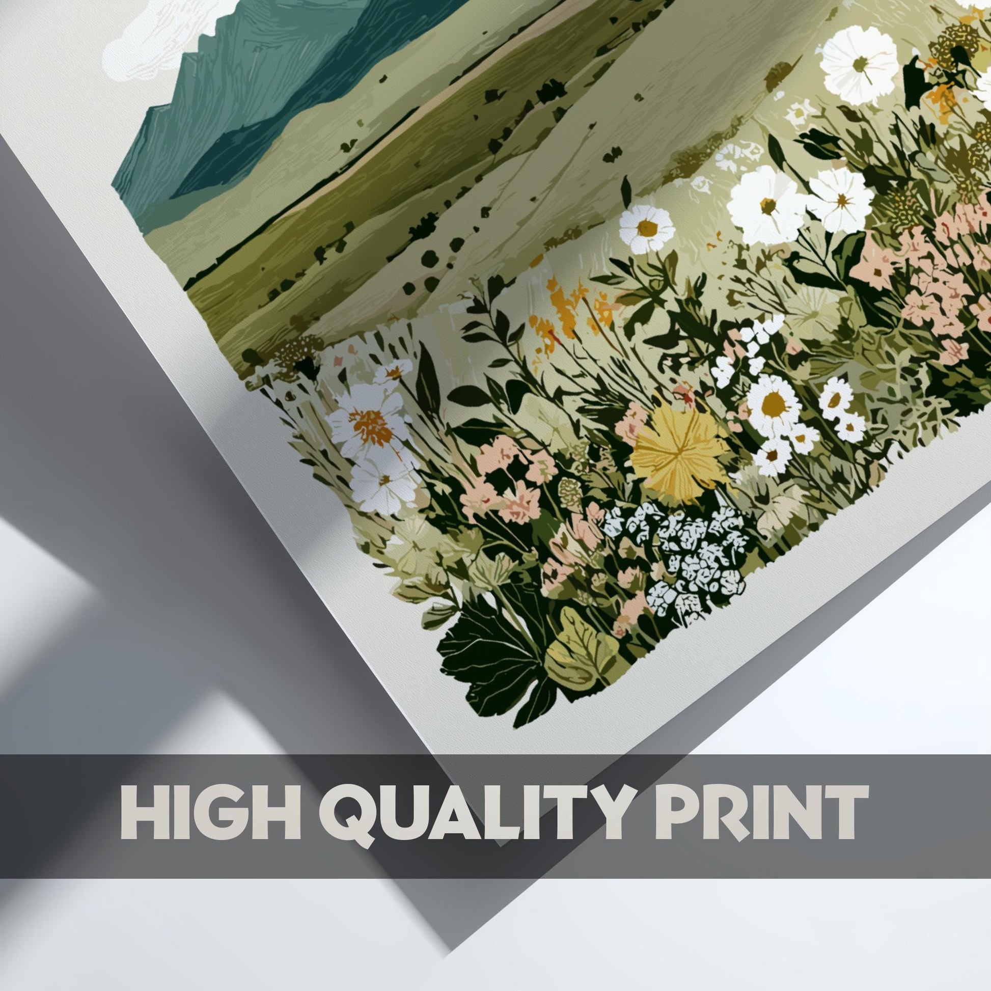 Prairie Sunset Bloom - Pastel Prairie Landscape Poster - Serene Nature Wall Decor Poster