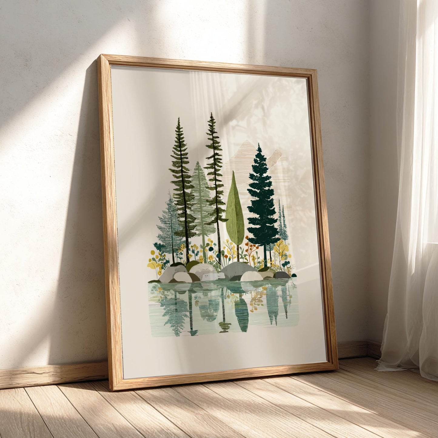 Evergreen Reverie - Pastel Reverie Poster - Serene Nature Wall Decor Poster