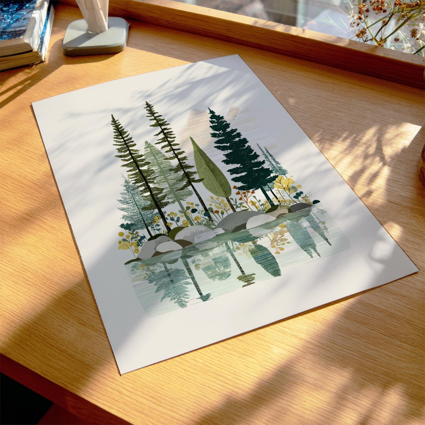 Evergreen Reverie - Pastel Reverie Poster - Serene Nature Wall Decor Poster