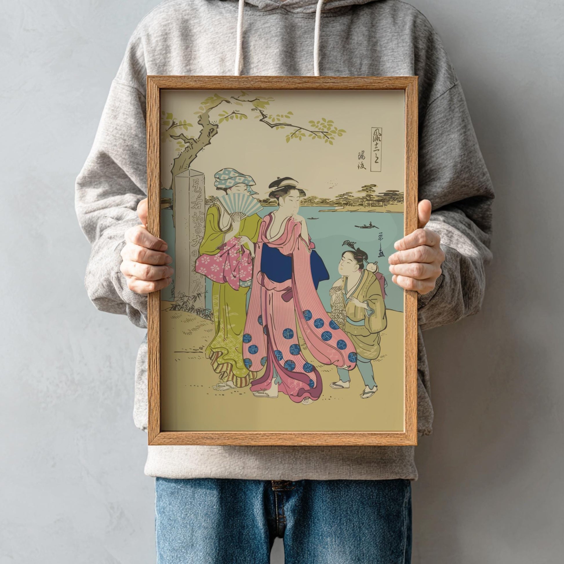Yobatsu by Chobunsai Eishi Print, Furyu Juni-do Ukiyo-e, Edo Japanese Woodblock Art