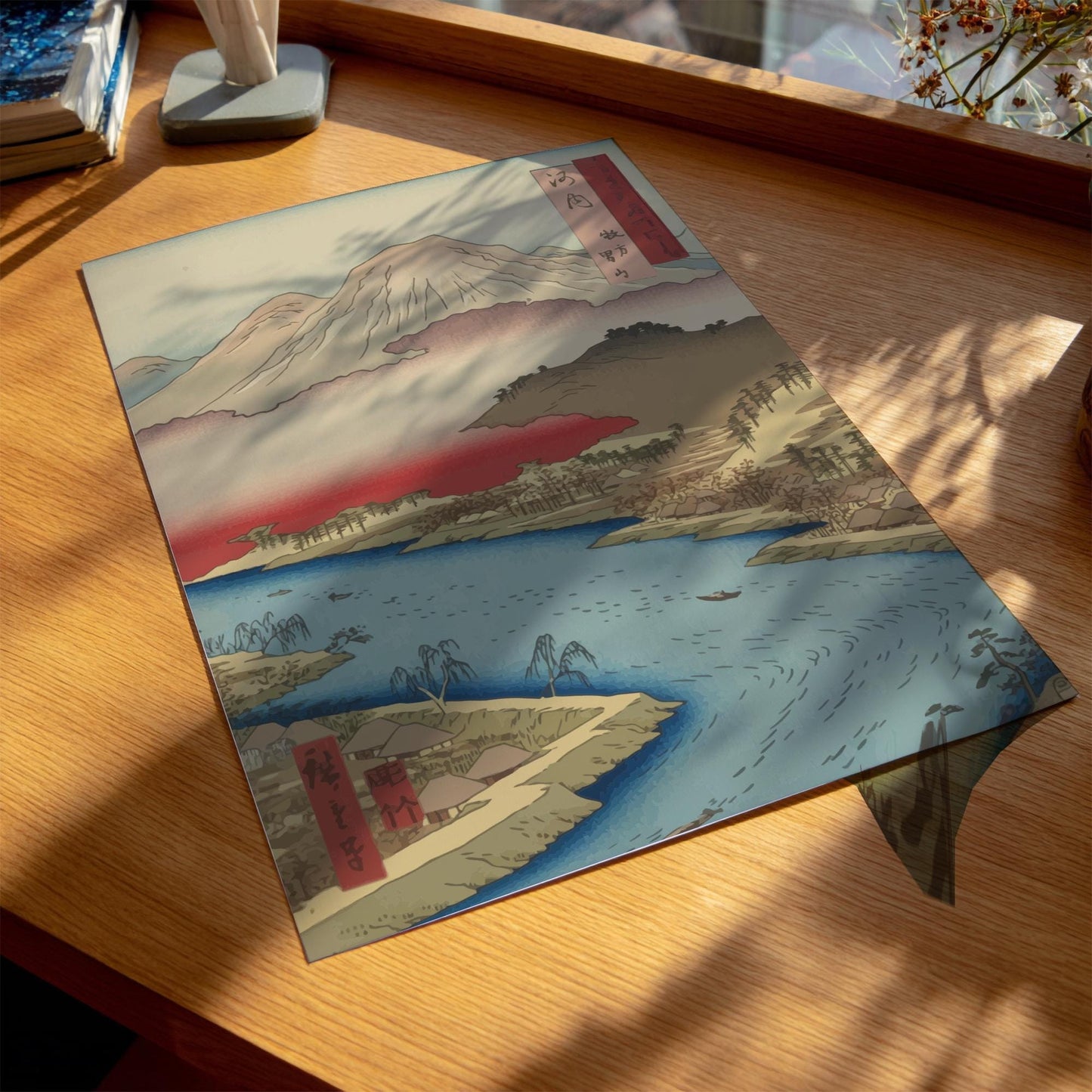 Kawachi Hirakata Otokoyama Hiroshige Print, Famous Views of Sixty-Odd Provinces, Japanese Woodblock Art