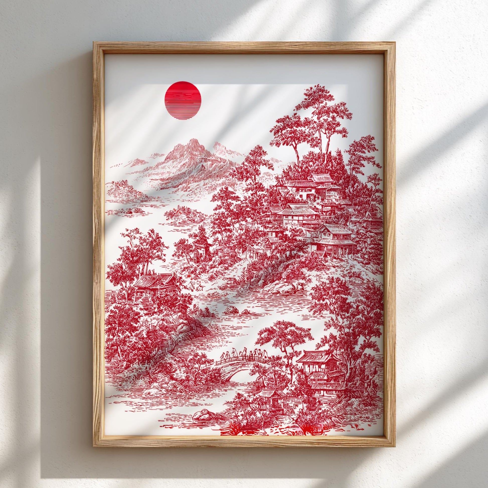 Monochromatic Japanese Art Print
